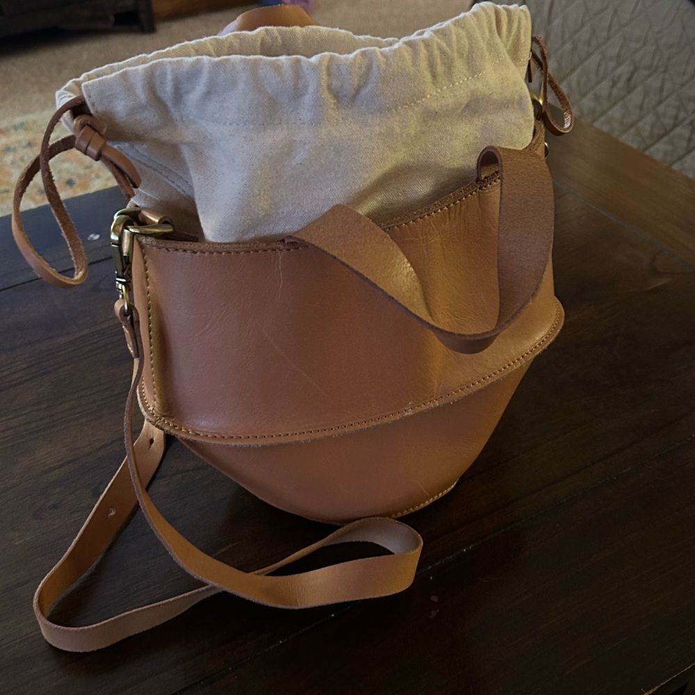 Madewell Two-Tone Leather Bucket Bag